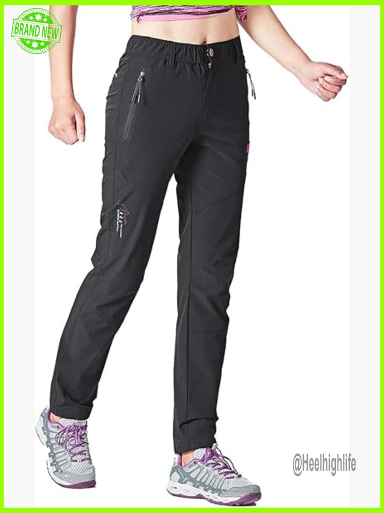 Women's Hiking Pants Quick Dry Water Resistant Elastic Waist Joggers